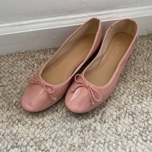 Top shop baby pink heeled ballerinas